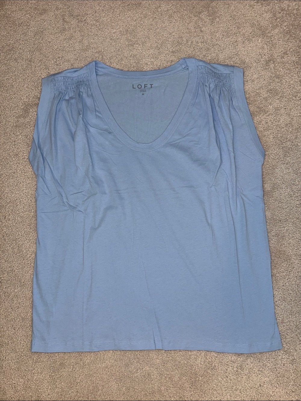 NWT LOFT M light blue tee